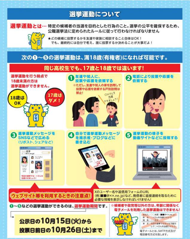 選挙運動での注意点
